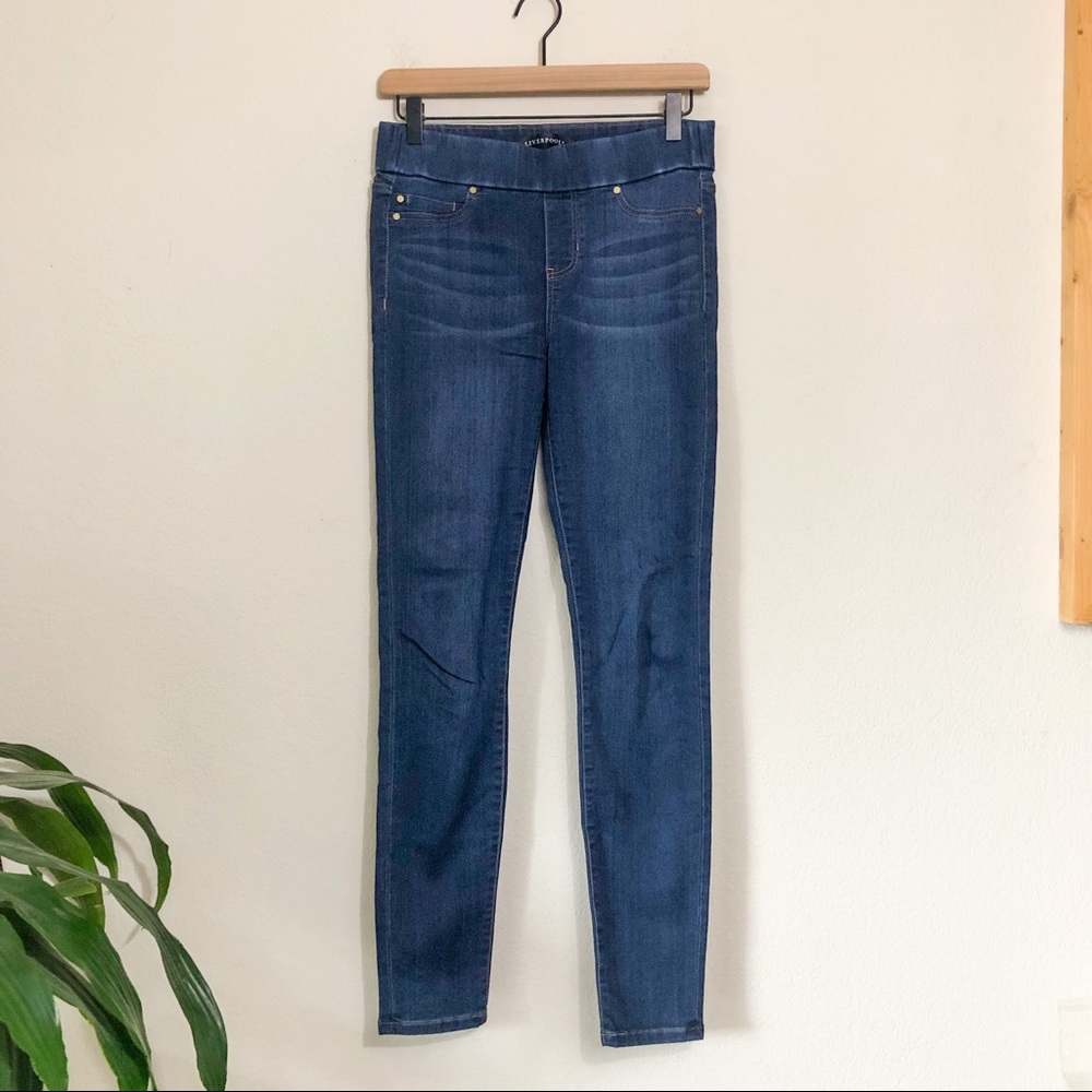 Liverpool denim leggings size 2